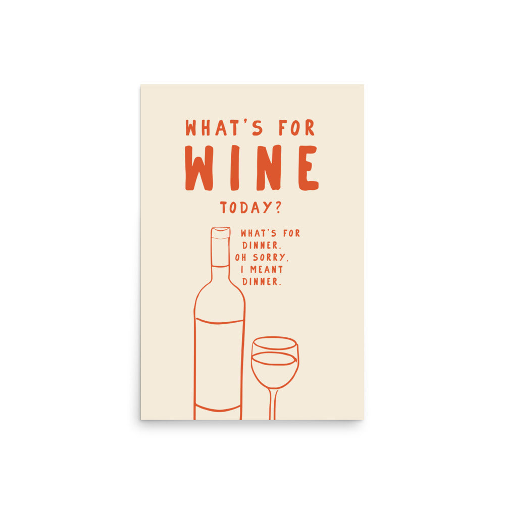 Vad är det för vin idag? | Veska 20″×30″