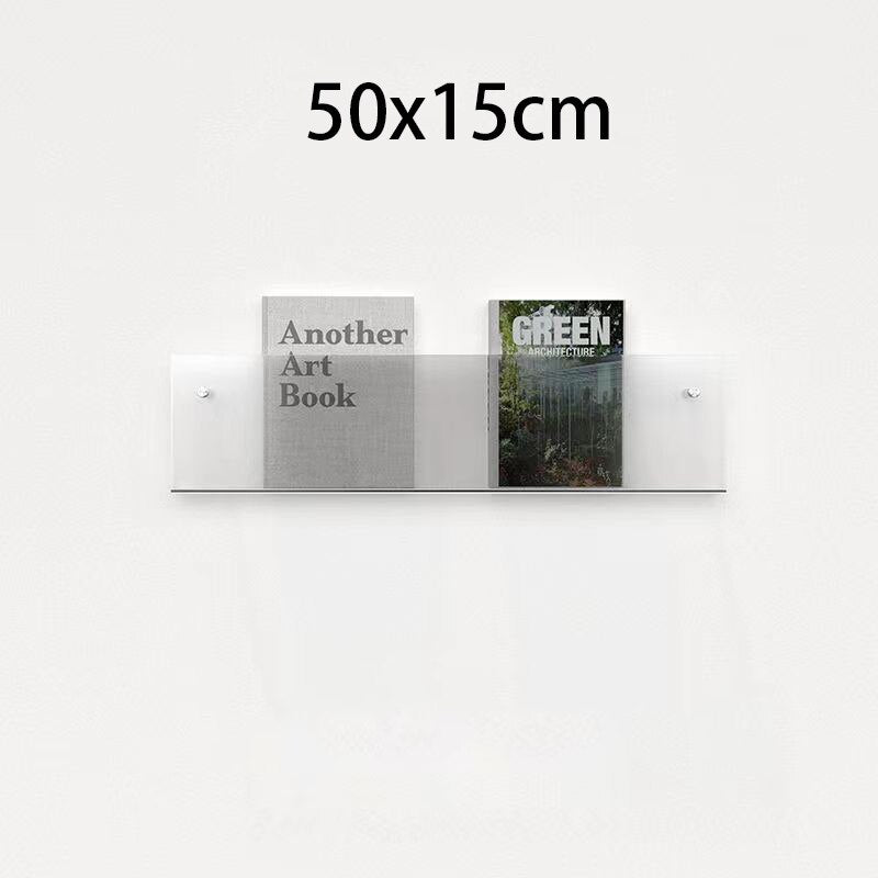 Vägg hylla Klar Akryl Tidningshållare | Veska Klar 50x15x5cm