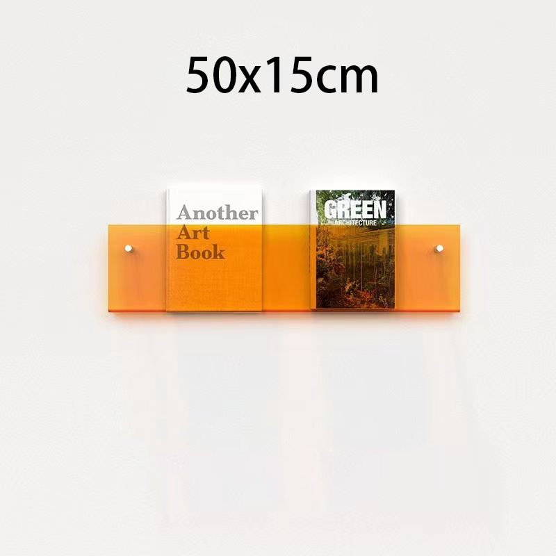 Vägg hylla Klar Akryl Tidningshållare | Veska Orange 50x15x5cm