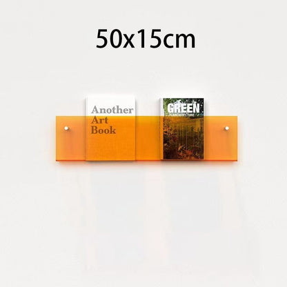 Vägg hylla Klar Akryl Tidningshållare | Veska Orange 50x15x5cm
