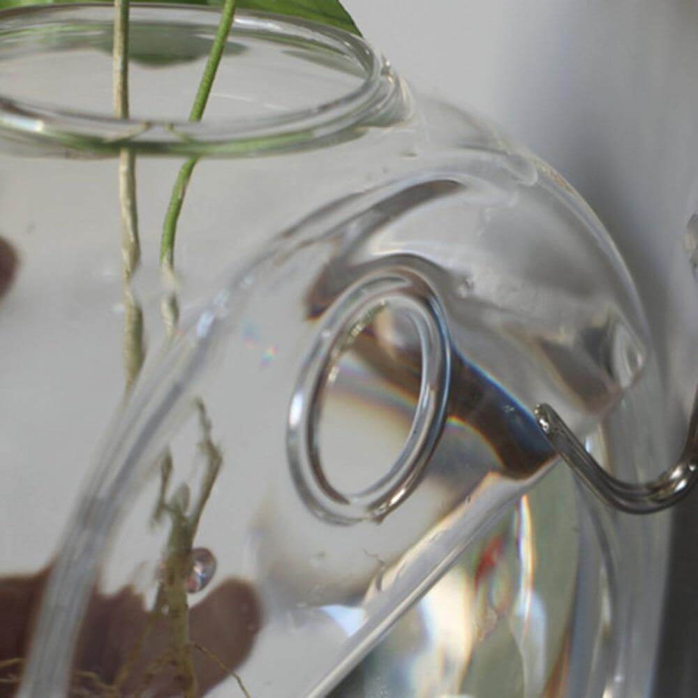 Vägghängande hydroponiska glasvaser | Veska