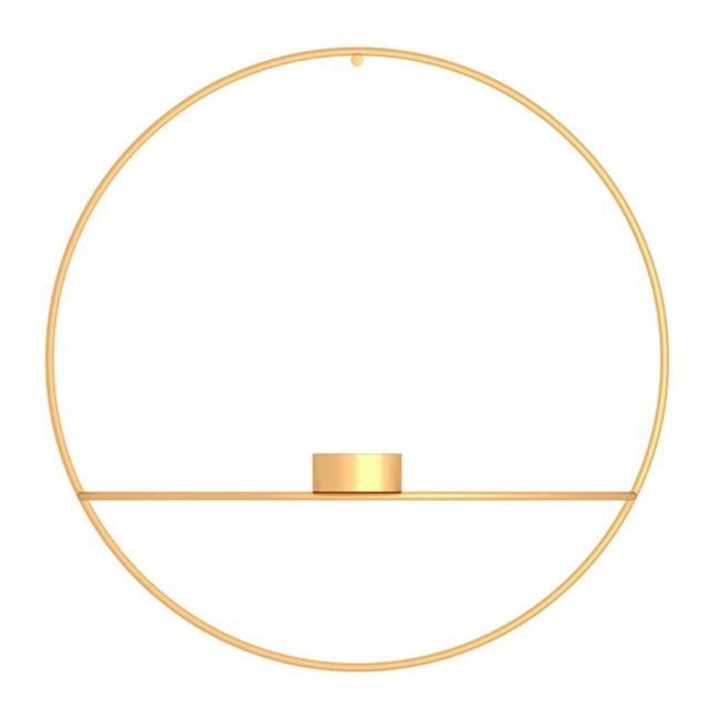 Vägglampa och vas | Veska Guld Stor värmeljus - 29 cm
