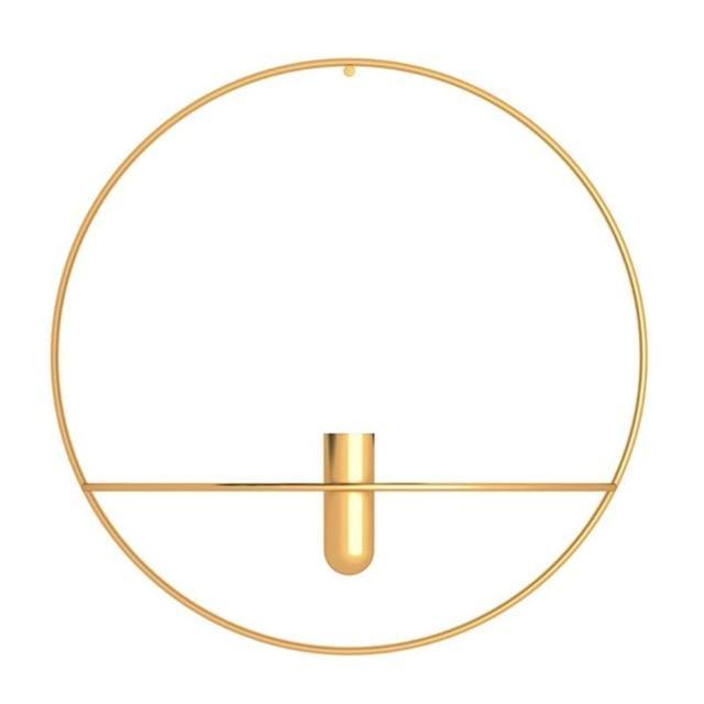 Vägglampa och vas | Veska Guld Vas - 29 cm
