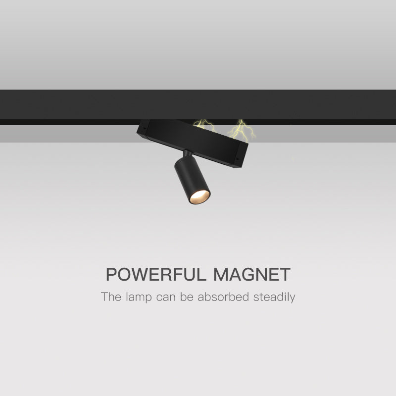 Väggmonterat svart kontinuerligt magnetisk spår system ljus | Veska