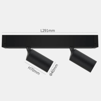 Väggmonterat svart kontinuerligt magnetisk spår system ljus | Veska SC-XTD160 10W