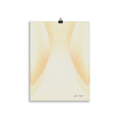 Vågig Gradient - Elfenben | Veska 30×40 cm