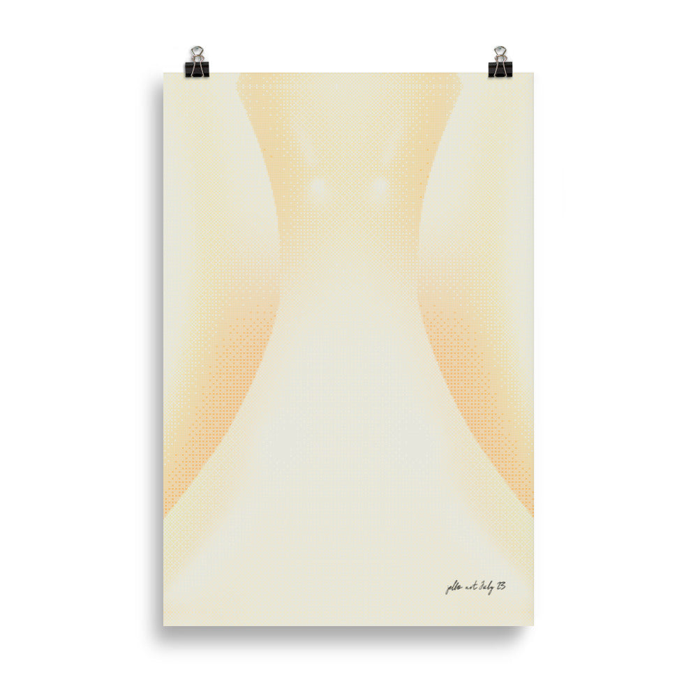 Vågig Gradient - Elfenben | Veska 61×91 cm