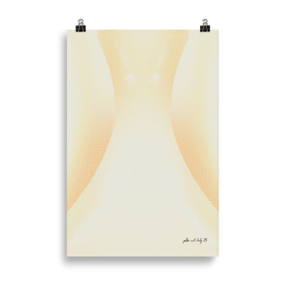 Vågig Gradient - Elfenben | Veska 61×91 cm