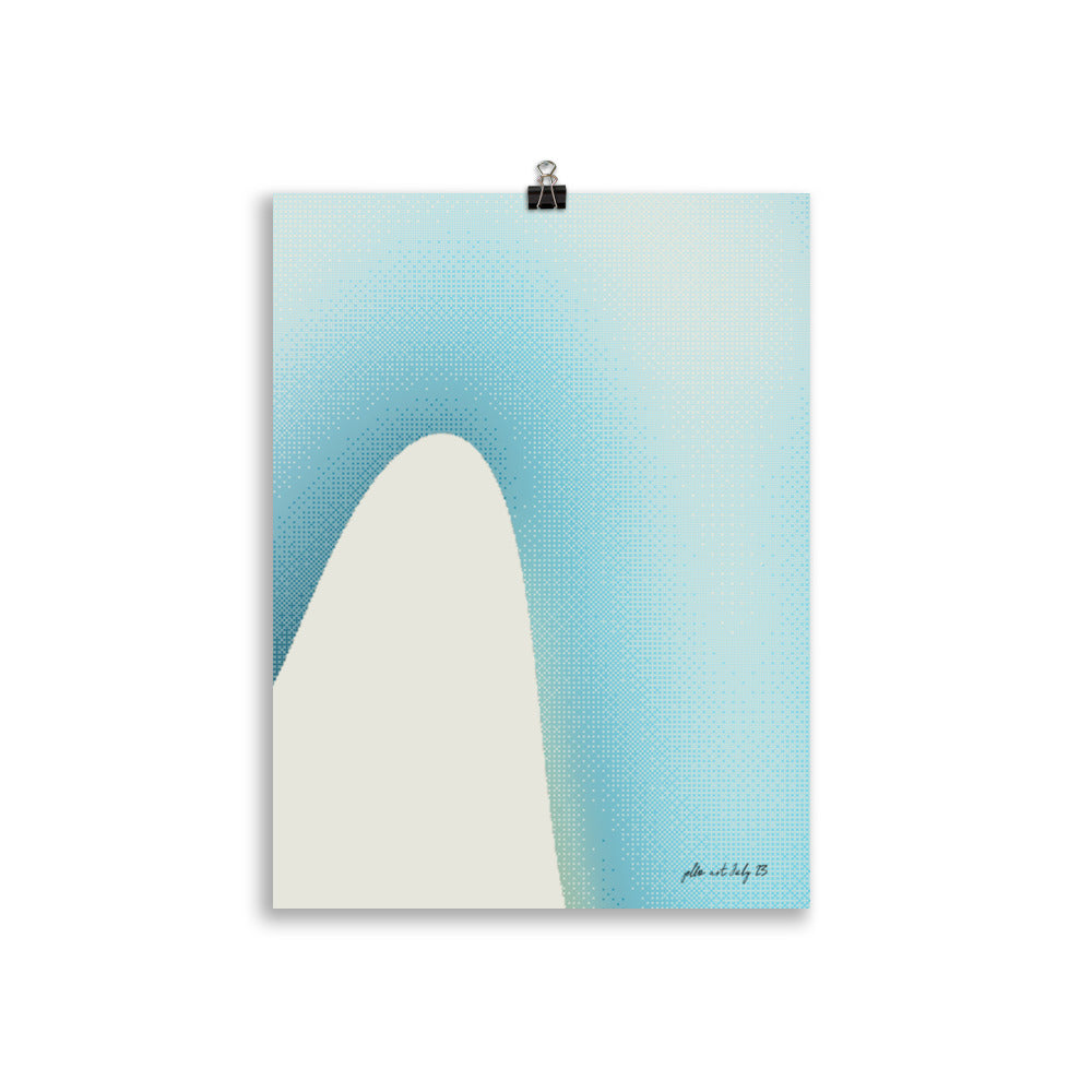 Vågig gradient - Marin | Veska 30×40 cm