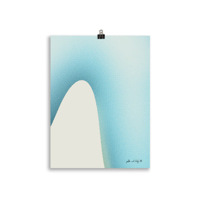 Vågig gradient - Marin | Veska 30×40 cm