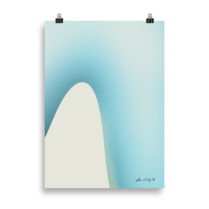 Vågig gradient - Marin | Veska 50×70 cm