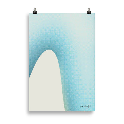 Vågig gradient - Marin | Veska 61×91 cm