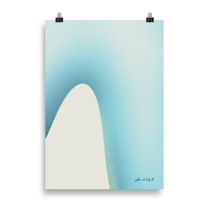 Vågig gradient - Marin | Veska 70×100 cm