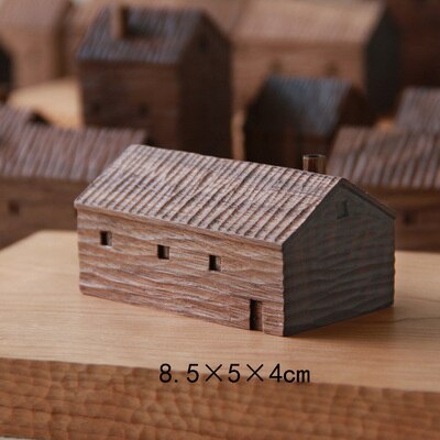 Valnöt Miniatyr Trähus Dekor | Veska C