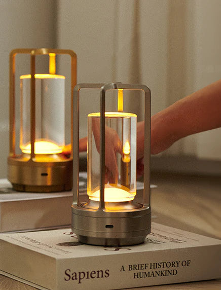 Varm LED Sladdlös Bordslampa – Batteridriven Nordisk Design - LED med Touchkontroll, Lämplig för Sovrum, Hem, Utomhus - Idealisk Nattlampa | Veska