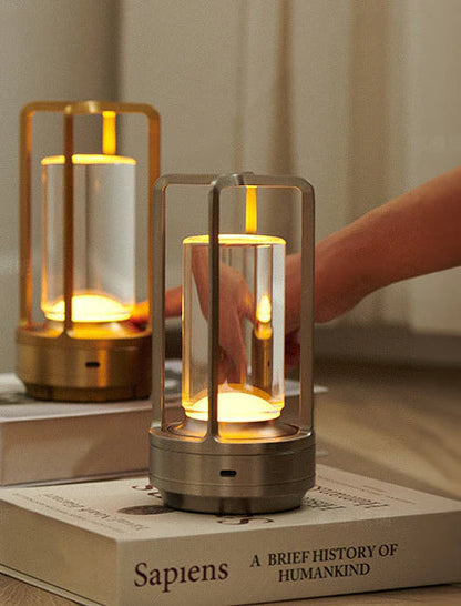 Varm LED Sladdlös Bordslampa – Batteridriven Nordisk Design - LED med Touchkontroll, Lämplig för Sovrum, Hem, Utomhus - Idealisk Nattlampa | Veska