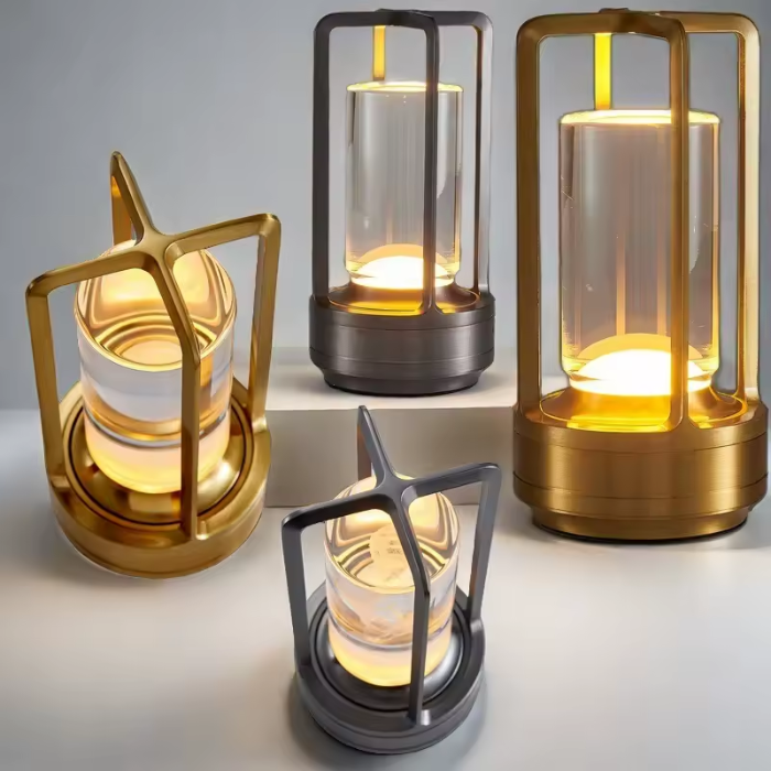 Varm LED Sladdlös Bordslampa – Batteridriven Nordisk Design - LED med Touchkontroll, Lämplig för Sovrum, Hem, Utomhus - Idealisk Nattlampa | Veska