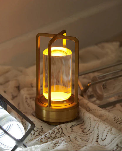 Varm LED Sladdlös Bordslampa – Batteridriven Nordisk Design - LED med Touchkontroll, Lämplig för Sovrum, Hem, Utomhus - Idealisk Nattlampa | Veska