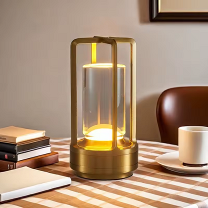 Varm LED Sladdlös Bordslampa – Batteridriven Nordisk Design - LED med Touchkontroll, Lämplig för Sovrum, Hem, Utomhus - Idealisk Nattlampa | Veska