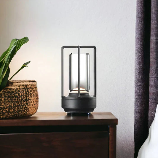Varm LED Sladdlös Bordslampa – Batteridriven Nordisk Design - LED med Touchkontroll, Lämplig för Sovrum, Hem, Utomhus - Idealisk Nattlampa | Veska