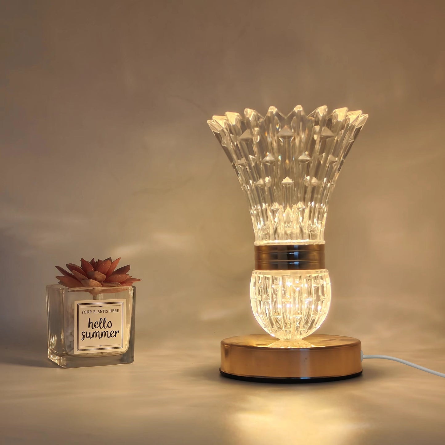 VaseLight - LED Kristall Bordslampa med Dimmbar Atmosfär Veska