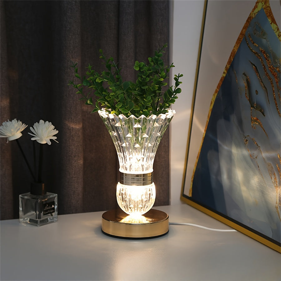 VaseLight - LED Kristall Bordslampa med Dimmbar Atmosfär Veska