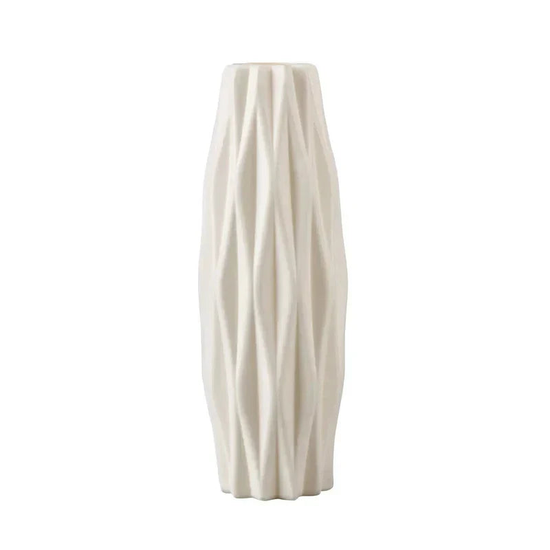 VaseLuxe Geometrisk Design Vasi med Modern Elegans för Stiliga Interiörer | Veska Vit