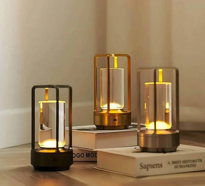 Vattentät och bärbar kristallbordslampa - AuroraGlow | Veska