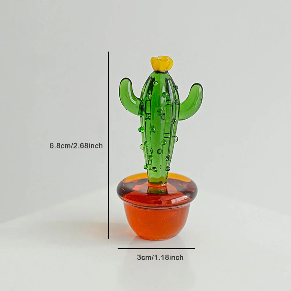Växter med kruka glas ornament | Veska Kaktus