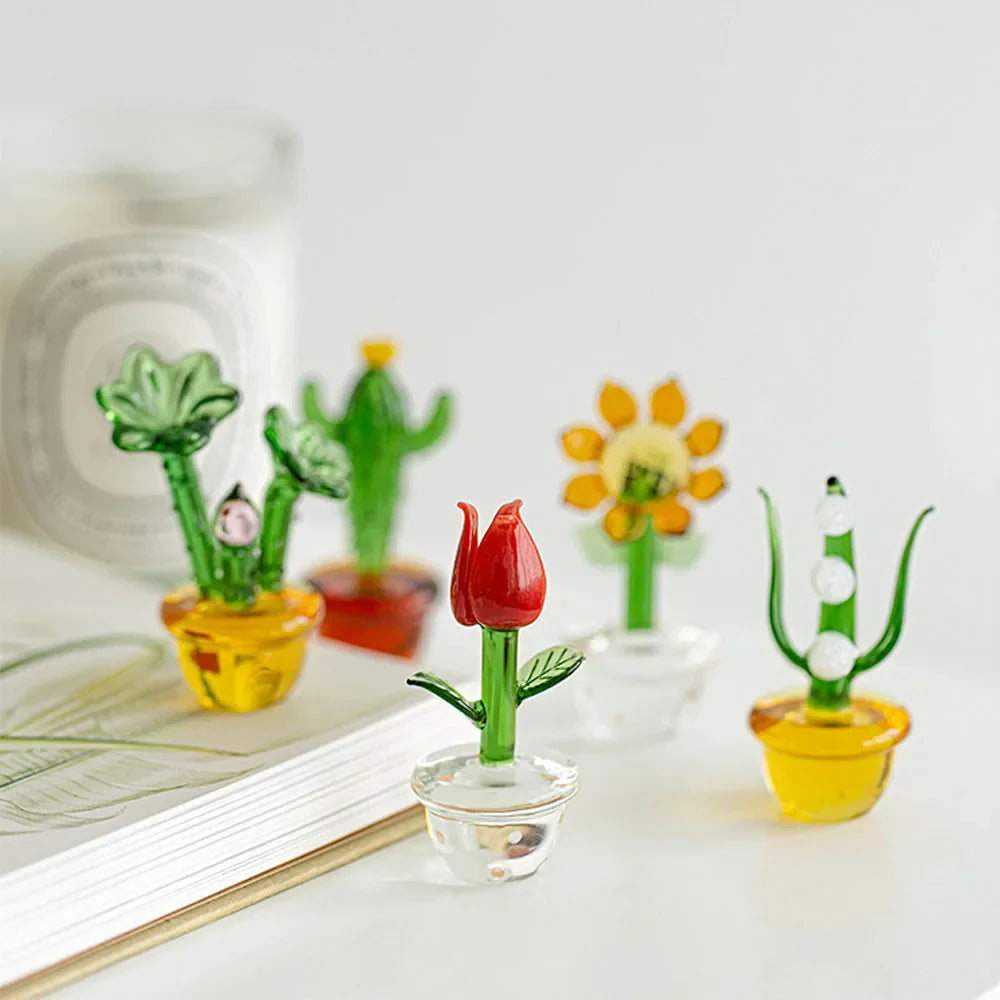 Växter med kruka glas ornament | Veska