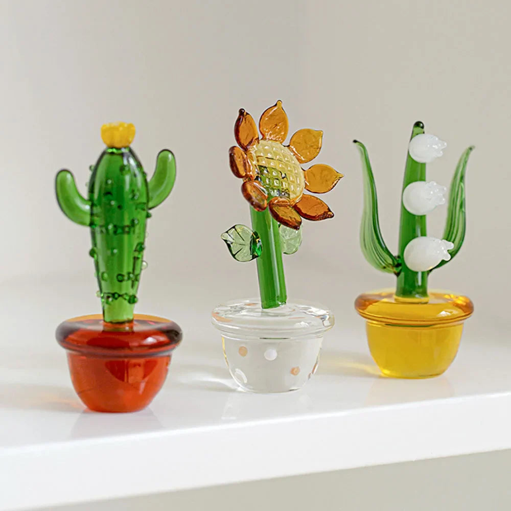 Växter med kruka glas ornament | Veska