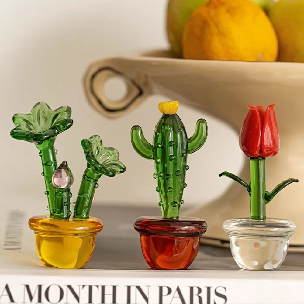 Växter med kruka glas ornament | Veska