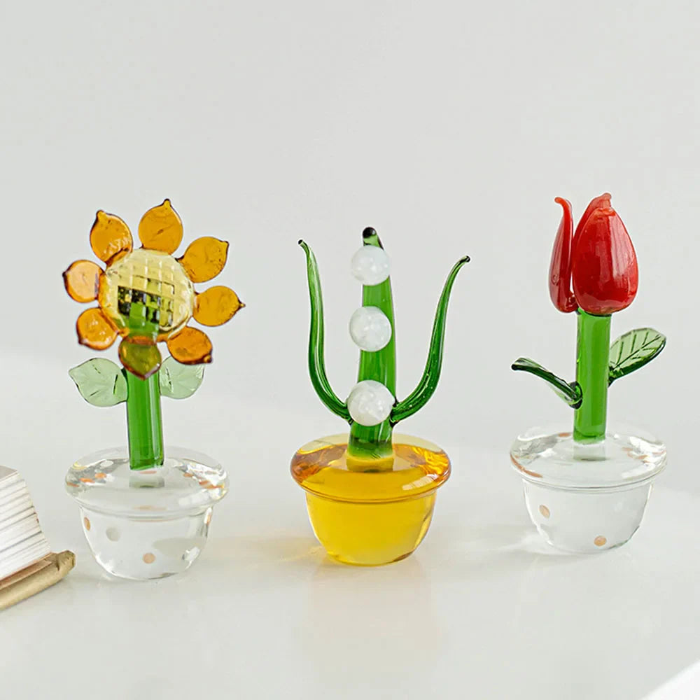 Växter med kruka glas ornament | Veska