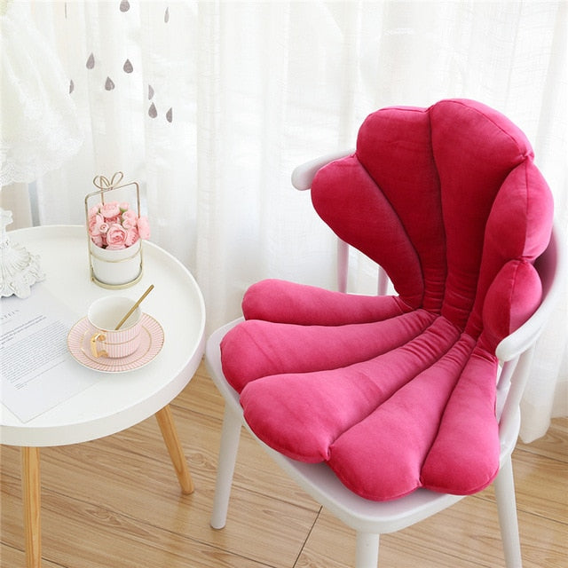 Velvet Shell Sittkudde | Veska 75X50X6cm Rosaröd