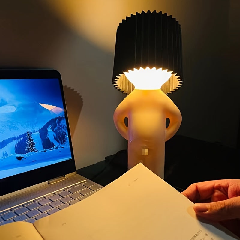 VerlegenLicht - Modern Geometrisk USB Bordslampa Veska Svart