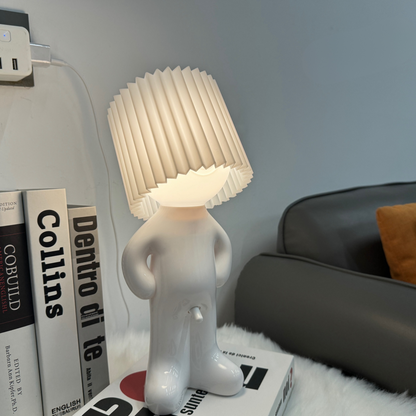 VerlegenLicht - Modern Geometrisk USB Bordslampa Veska Vit