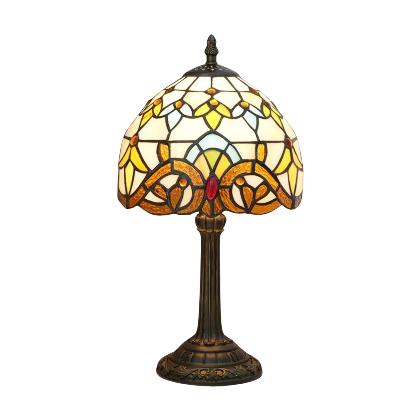 VerreMystique Tiffany-lampa – Tidlös glastabellampa för varm atmosfärisk belysning | Veska