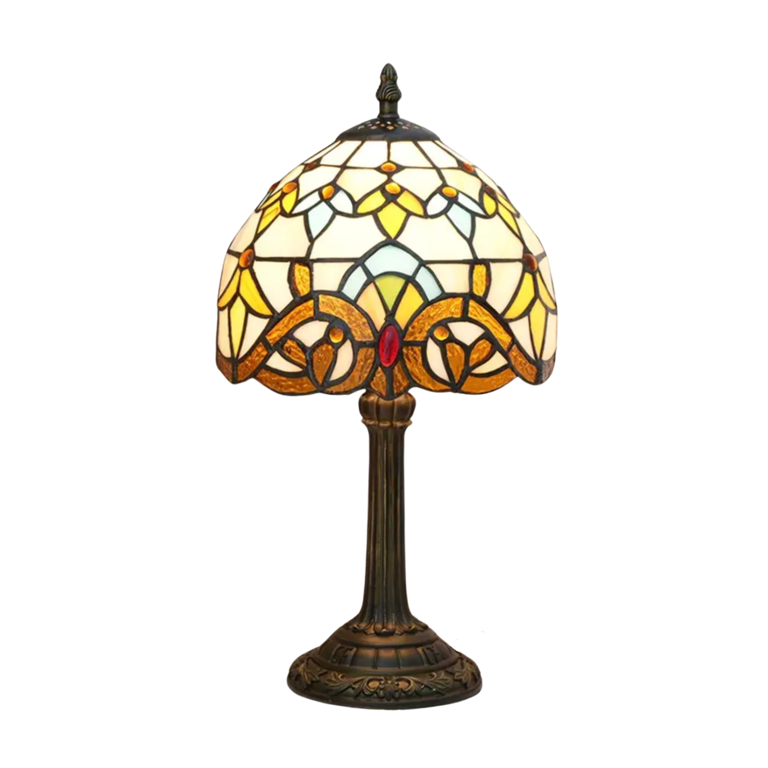 VerreMystique Tiffany-lampa – Tidlös glastabellampa för varm atmosfärisk belysning | Veska