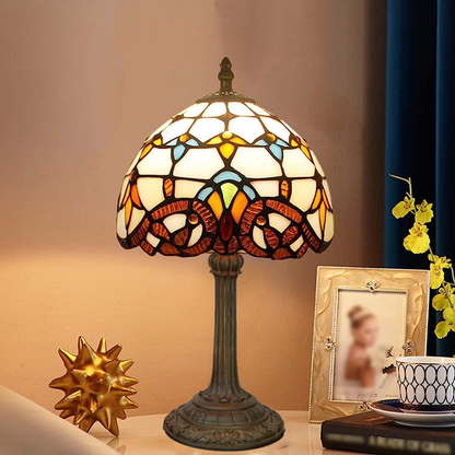 VerreMystique Tiffany-lampa – Tidlös glastabellampa för varm atmosfärisk belysning | Veska