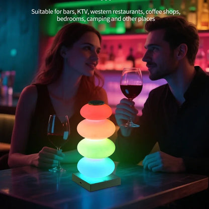 Veska | AuraGlow LED bordslampa | 16 RGB-färger och varmt vitt | Touch-dimring | USB-drift | 3W