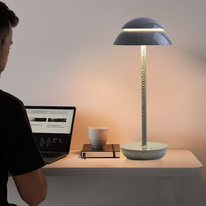 Veska | Aurelia Noire - Uppladdningsbar Trådlös Bordslampa med Inbyggd LED-belysning och Batteri Svartvita ränder