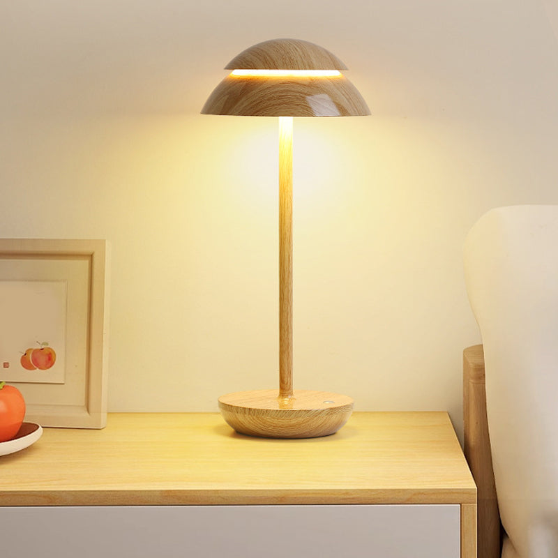 Veska | Aurelia Noire - Uppladdningsbar Trådlös Bordslampa med Inbyggd LED-belysning och Batteri Wood