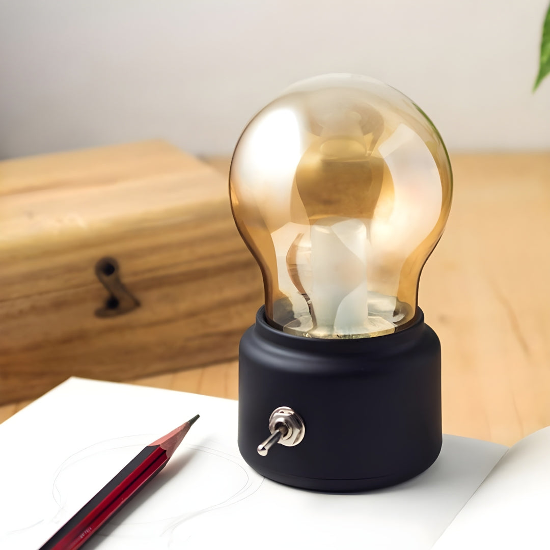 Veska | Bärbar Retro Bordslampa - LumiRetro