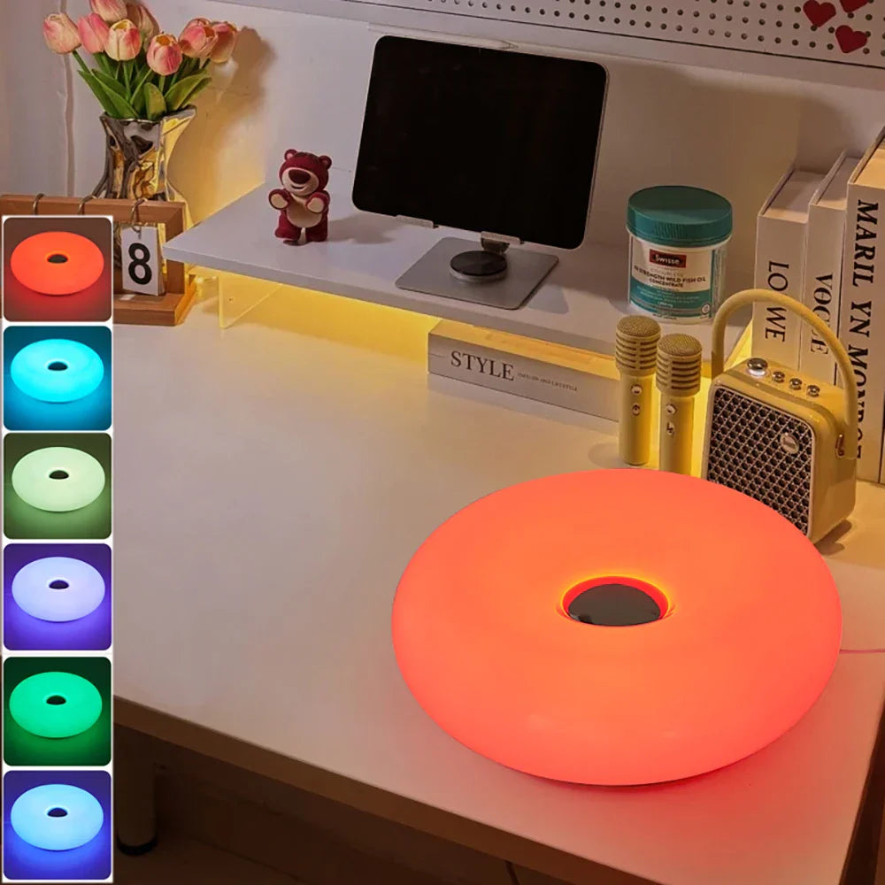 Veska | Bordslampa Luminoro Bauhaus | USB & Touch | RGB 16 färger med fjärrkontroll | Stämningsljus för vardagsrum & sovrum