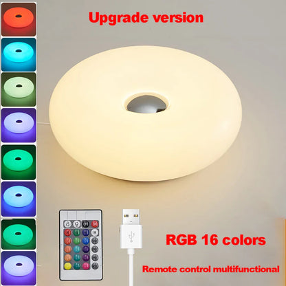Veska | Bordslampa Luminoro Bauhaus | USB & Touch | RGB 16 färger med fjärrkontroll | Stämningsljus för vardagsrum & sovrum RGB 16 Färger