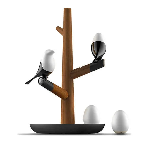Veska | BrightOak Elegance - Smart trämobil lampa med rörelsesensor