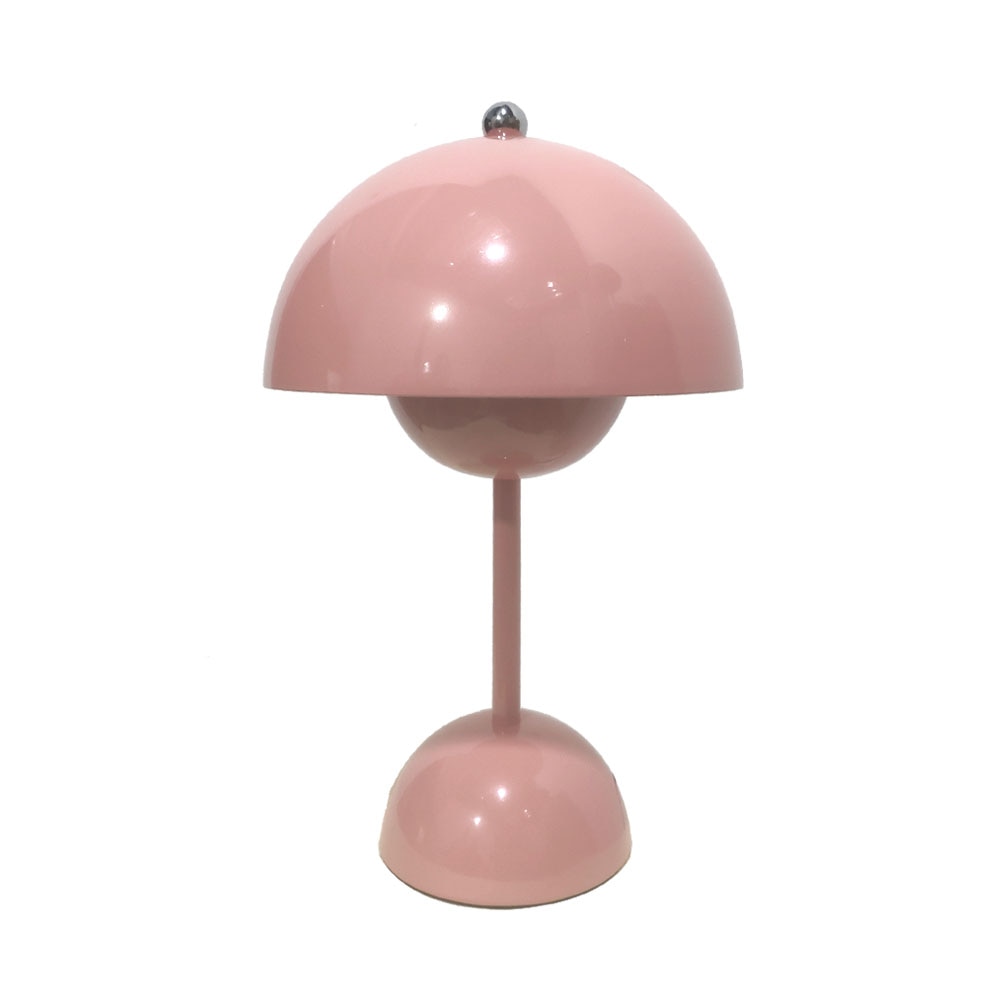 Veska | Bud LED bordslampa – Metall, modern, 220V Rosa