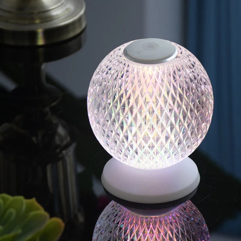 Veska | Chic Crystal Table Lamp – Trådlös Lyx Belysning