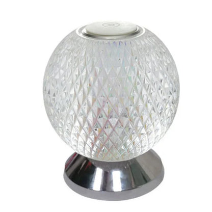 Veska | Chic Crystal Table Lamp – Trådlös Lyx Belysning Chrome