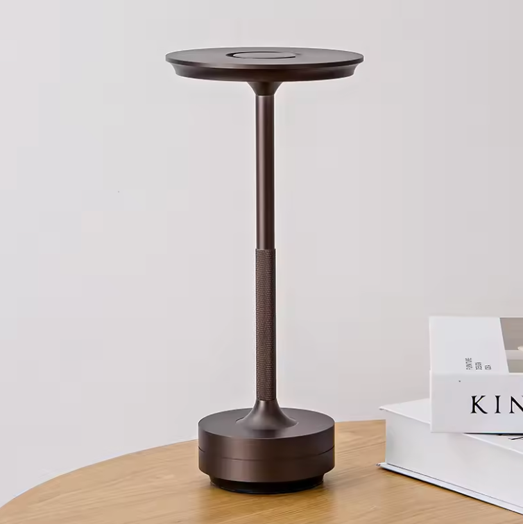 Veska | ClarityGlow Luxe Edition | Trådlös LED Bordslampa Borstad Brons